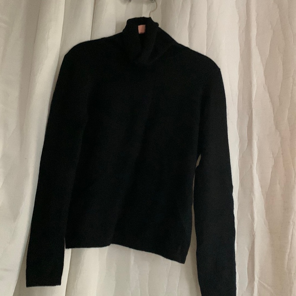 Hugo Buscati Collection Black Turtleneck Cashmere Sweater S
